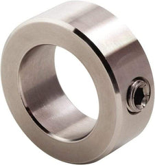 Climax Metal Products - 5/16" Bore, Stainless Steel, Set Screw Shaft Collar - 5/8" Outside Diam, 5/16" Wide - Industrial Tool & Supply