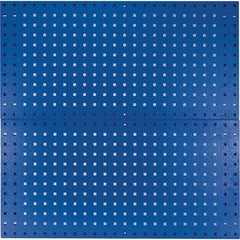 Kennedy - 18" Wide x 36" High Industrial Steel Tool Peg Board System - 2 Panels, Steel, Blue - Industrial Tool & Supply