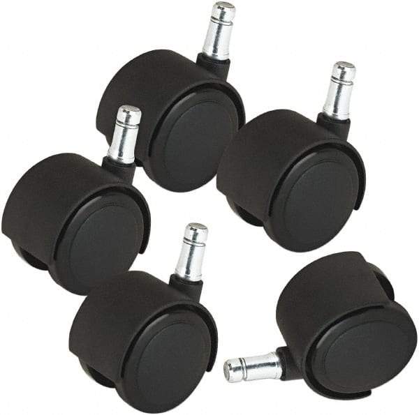 Master Caster - Matte Black Carpet Casters - For Wood & Tubular Metal Chairs & Office Furniture - Industrial Tool & Supply