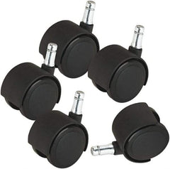 Master Caster - Matte Black Carpet Casters - For Wood & Tubular Metal Chairs & Office Furniture - Industrial Tool & Supply