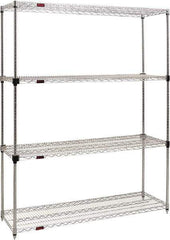 Eagle MHC - 4 Shelf Eagle MHC Wire Shelving - Starter Unit - 72" Wide x 18" Deep x 74" High, - Industrial Tool & Supply