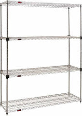 Eagle MHC - 4 Shelf Eagle MHC Wire Shelving - Starter Unit - 72" Wide x 24" Deep x 74" High, - Industrial Tool & Supply