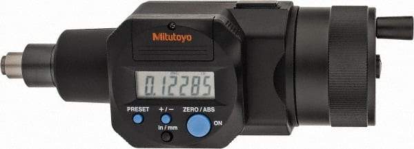 Mitutoyo - 0 to 50.8mm Range, 11mm Spindle Diameter, Flat Spindle Electronic Micrometer Head - 0.00005" Resolution, 0.00015" Accuracy, Data Output - Industrial Tool & Supply