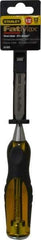 Stanley - 9" OAL x 1/2" Blade Width Wood Chisel - 1/2" Tip, Acetate & Rubber Grip Handle - Industrial Tool & Supply