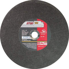 Sait - 10" Aluminum Oxide Cutoff Wheel - 3/32" Thick, 5/8" Arbor, 6,100 Max RPM, Use with Chop Saws - Industrial Tool & Supply
