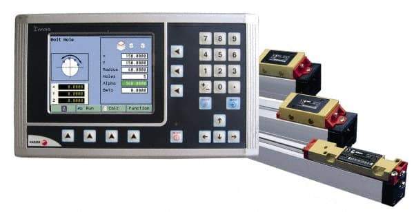 Fagor - 2 Axis, 32" X-Axis Travel, 16" Y-Axis Travel, Milling DRO System - 0.0002", 0.0005", 0.001" Resolution, 10µm Accuracy, LCD Color Display - Industrial Tool & Supply