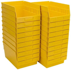 Quantum Storage - 50 Lb. Load Capacity, 11-5/8" Deep, Yellow Polypropylene Hopper Shelf Bin - 6" High x 8-3/8" Wide x 11-5/8" Long - Industrial Tool & Supply