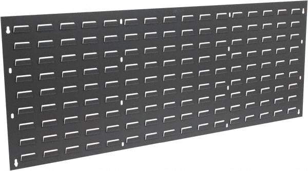 Quantum Storage - 48" Wide x 19" High, Gray Louvered Bin Panel - Use with Quantum Storage Systems - ALL QUS Bins - Industrial Tool & Supply