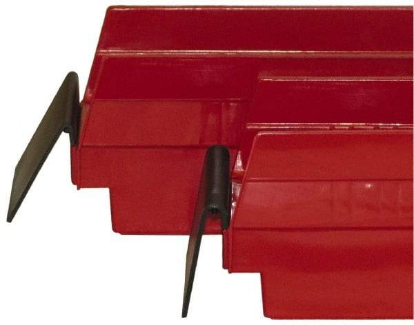 Quantum Storage - 4" Wide x 2.3" High, Black Bin Label Holder - Use with Quantum Storage Systems - Shelf Bin - Industrial Tool & Supply