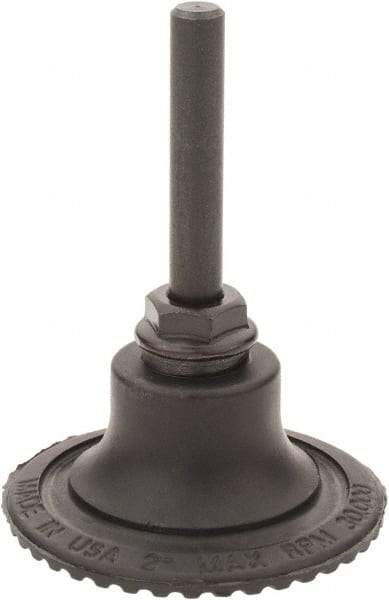 Made in USA - 2" Diam Quick-Change Type R Disc Backing Pad - 1/4" Shank Diam, Medium Density, 30,000 RPM - Industrial Tool & Supply