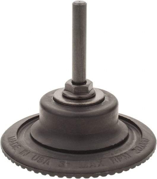 Made in USA - 3" Diam Quick-Change Type R Disc Backing Pad - 1/4" Shank Diam, Medium Density, 20,000 RPM - Industrial Tool & Supply
