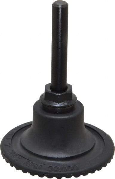 Made in USA - 2" Diam Quick-Change Type S Disc Backing Pad - 1/4" Shank Diam, Medium Density, 30,000 RPM - Industrial Tool & Supply