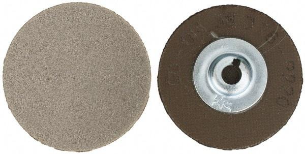 PFERD - 1-1/2" Disc Diam, 220 Grit, Diamond Quick Change Disc - Type S Attaching System, Coated, Brown, Fine Grade, 12,500 RPM, D76 Series - Industrial Tool & Supply