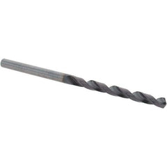 Guhring - 3.4mm 118° Solid Carbide Jobber Drill - FIREX Finish, Right Hand Cut, Spiral Flute, Straight Shank, 70mm OAL, Faceted Point - Industrial Tool & Supply