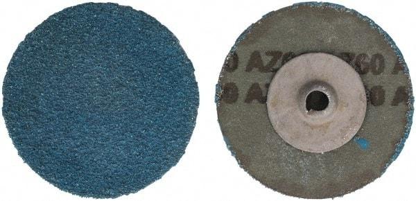 Tru-Maxx - 2" Disc Diam, 60 Grit, Zirconia Alumina Quick Change Disc - Type S Attaching System, Coated, Blue, Medium Grade - Industrial Tool & Supply