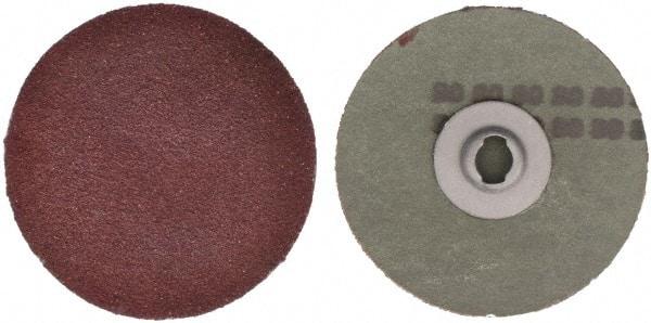 Tru-Maxx - 3" Disc Diam, 80 Grit, Aluminum Oxide Quick Change Disc - Type S Attaching System, Coated, Maroon, Medium Fine Grade - Industrial Tool & Supply