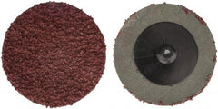 Tru-Maxx - 2" Disc Diam, 24 Grit, Aluminum Oxide Quick Change Disc - Type R Attaching System, Coated, Maroon, Very Coarse Grade - Industrial Tool & Supply