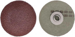 Tru-Maxx - 3" Disc Diam, 50 Grit, Aluminum Oxide Quick Change Disc - Type S Attaching System, Coated, Maroon, Coarse Grade - Industrial Tool & Supply