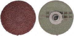 Tru-Maxx - 3" Disc Diam, 36 Grit, Aluminum Oxide Quick Change Disc - Type S Attaching System, Coated, Maroon, Coarse Grade - Industrial Tool & Supply