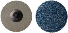 Tru-Maxx - 3" Disc Diam, 50 Grit, Zirconia Alumina Quick Change Disc - Type R Attaching System, Coated, Blue, Coarse Grade - Industrial Tool & Supply