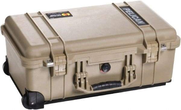 Pelican Products, Inc. - 13-13/16" Wide x 9" High, Clamshell Hard Case - Tan, Plastic - Industrial Tool & Supply