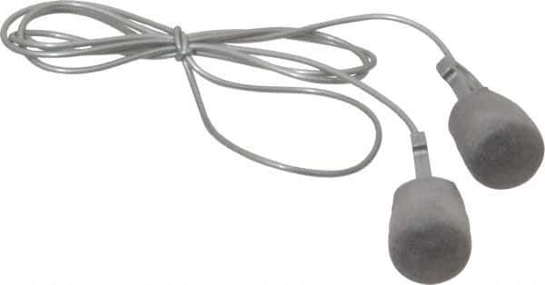 3M - Reusable, Corded, 29 dB Earplugs - Gray, No Roll - Industrial Tool & Supply