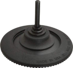 Made in USA - 4" Diam Quick-Change Type S Disc Backing Pad - 1/4" Shank Diam, Medium Density, 15,000 RPM - Industrial Tool & Supply