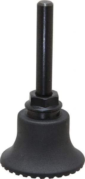 Made in USA - 1-1/2" Diam Quick-Change Type R Disc Backing Pad - 1/4" Shank Diam, Medium Density, 30,000 RPM - Industrial Tool & Supply