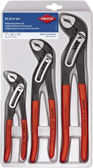 Knipex - 3 Piece Pipe Wrench & Water Pump Plier Set - Comes in Plastic Deep-Drawn Packaging - Industrial Tool & Supply