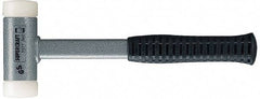 HALDER - 20 oz Head 1-3/16" Face Diam Nylon Dead Blow Hammer - 11-3/8" OAL, Steel Handle - Industrial Tool & Supply