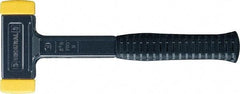 HALDER - 25 oz Head 1-1/2" Face Diam Polyurethane Non-Rebounding Dead Blow Mallet - 11.7656" OAL, Steel Handle - Industrial Tool & Supply