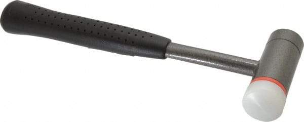 HALDER - 28 oz Head 1-3/8" Face Diam Nylon 2-in-1 Dead Blow Hammer - 11-1/2" OAL, Steel Handle - Industrial Tool & Supply
