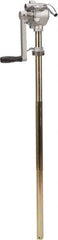 PRO-LUBE - Oil Lubrication 19 Strokes/Gal Flow Aluminum Rotary Hand Pump - For 15 to 55 Gal Container, Use with Diesel Fuel, Gasoline, Kerosene & Lubricating Oil, Do Not Use with Acids, Alkalis, Corrosive Media & Solvents - Industrial Tool & Supply
