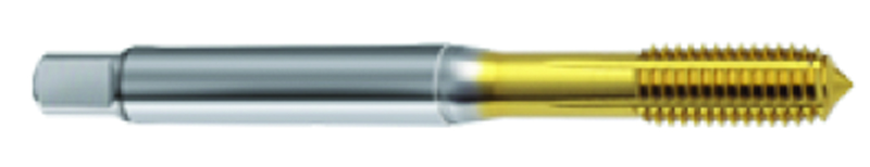 M6 x 1.0 Dia. - 6HX - 4 FL - Cobalt Semi-Bott Tap-TiN FORM-C DIN 371 - Industrial Tool & Supply