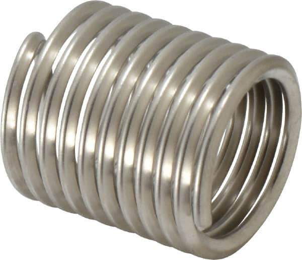 Recoil - 7/8-9 UNC, 1.312" OAL, Free Running Helical Insert - 10 Free Coils, Tanged, Stainless Steel, 1-1/2D Insert Length - Industrial Tool & Supply