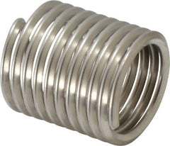 Recoil - 7/8-9 UNC, 1.312" OAL, Free Running Helical Insert - 10 Free Coils, Tanged, Stainless Steel, 1-1/2D Insert Length - Industrial Tool & Supply