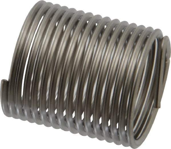 Recoil - 1-12 UNF, 1-1/2" OAL, Free Running Helical Insert - 15 Free Coils, Tanged, Stainless Steel, 1-1/2D Insert Length - Industrial Tool & Supply