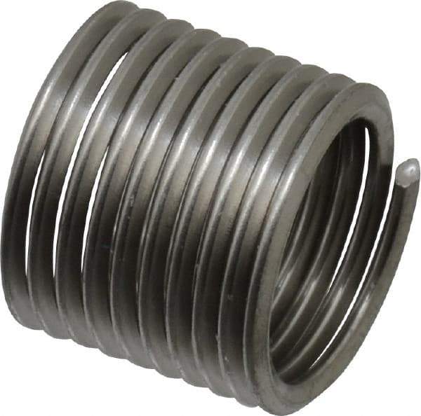Recoil - M10x1.25 Metric Fine, 15" OAL, Free Running Helical Insert - 9-1/2 Free Coils, Tanged, Stainless Steel, 1-1/2D Insert Length - Industrial Tool & Supply