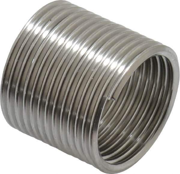 Recoil - M16x1.50 Metric Fine, 24mm OAL, Free Running Helical Insert - 13-1/8 Free Coils, Tanged, Stainless Steel, 1-1/2D Insert Length - Industrial Tool & Supply