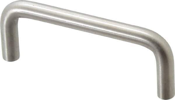 Sugatsune - 5/16" Handle Diam, Satin Finish Stainless Steel Drawer Pull - 1-11/32" Projection, 3" Center to Center, 316 Grade, 3-5/16" Wide - Industrial Tool & Supply