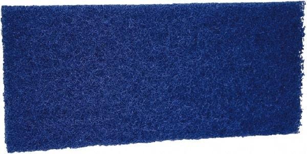 Remco - 10" Long x 4-1/2" Wide x 13/16" Thick Scouring Pad - Medium-Duty, Blue - Industrial Tool & Supply