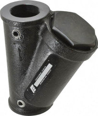Flow Ezy Filters - 1-1/2 NPT Thread, 238 Micron, 6" Outside Diam, 7-1/2" Long, Stainless Steel Wire Cloth Media, Filter Assembly - Epoxy Coated Cast Iron - Industrial Tool & Supply