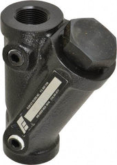 Flow Ezy Filters - 3/4 NPT Thread, 238 Micron, 3.6" Outside Diam, 4.8" Long, Stainless Steel Wire Cloth Media, Filter Assembly - Epoxy Coated Cast Iron - Industrial Tool & Supply