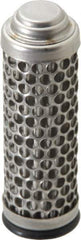 Flow Ezy Filters - 40 Micron, 1" Outside Diam, 3.4" Long, Stainless Steel Wire Cloth Media, Filter Element - 0.6" Inside Diam, Stainless Steel - Industrial Tool & Supply