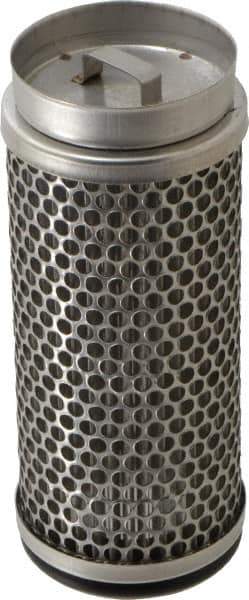 Flow Ezy Filters - 40 Micron, 2.1" Outside Diam, 5" Long, Stainless Steel Wire Cloth Media, Filter Element - 1.4" Inside Diam, Stainless Steel - Industrial Tool & Supply