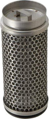 Flow Ezy Filters - 40 Micron, 2.1" Outside Diam, 5" Long, Stainless Steel Wire Cloth Media, Filter Element - 1.4" Inside Diam, Stainless Steel - Industrial Tool & Supply