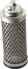 Flow Ezy Filters - 238 Micron, 1.6" Outside Diam, 4-1/2" Long, Stainless Steel Wire Cloth Media, Filter Element - 1.1" Inside Diam, Stainless Steel - Industrial Tool & Supply