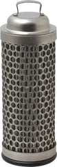 Flow Ezy Filters - 74 Micron, 1.6" Outside Diam, 4-1/2" Long, Stainless Steel Wire Cloth Media, Filter Element - 1.1" Inside Diam, Stainless Steel - Industrial Tool & Supply