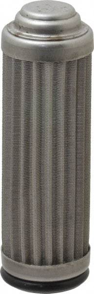 Flow Ezy Filters - 74 Micron, 1" Outside Diam, 3.4" Long, Stainless Steel Wire Cloth Media, Filter Element - 0.6" Inside Diam, Anodized Aluminum - Industrial Tool & Supply