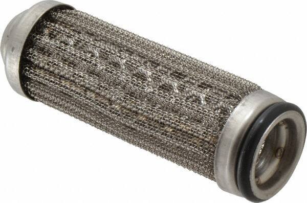 Flow Ezy Filters - 595 Micron, 1" Outside Diam, 3.4" Long, Stainless Steel Wire Cloth Media, Filter Element - 0.6" Inside Diam, Anodized Aluminum - Industrial Tool & Supply